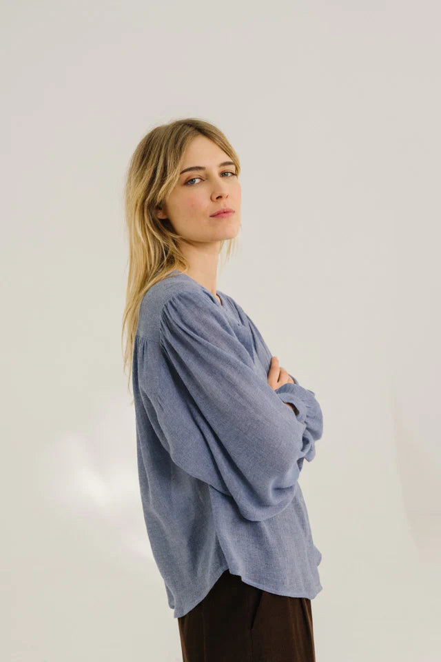 Sacre Coeur Gladis Indigo blouse