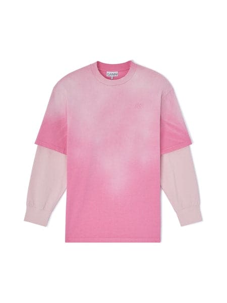 Ganni Heavy cotton jersey washed longsleeve