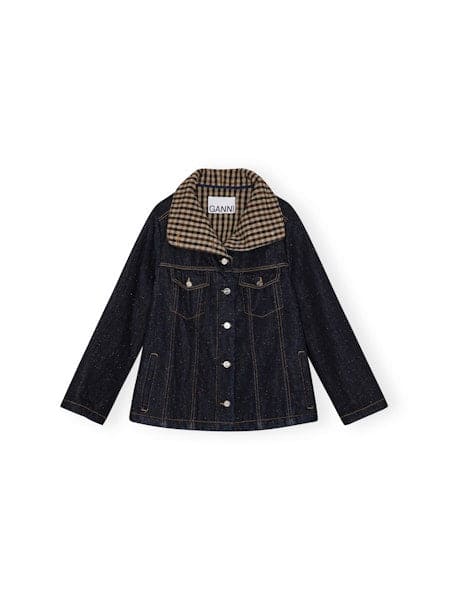 Ganni Neppy denim bonded jas