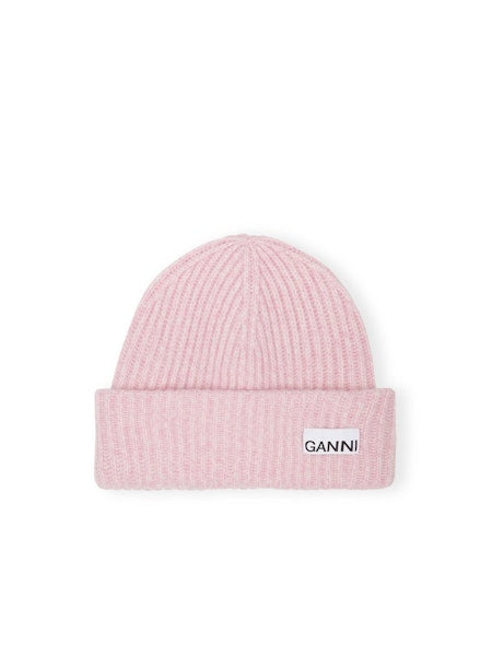 Ganni Structured rib beanie