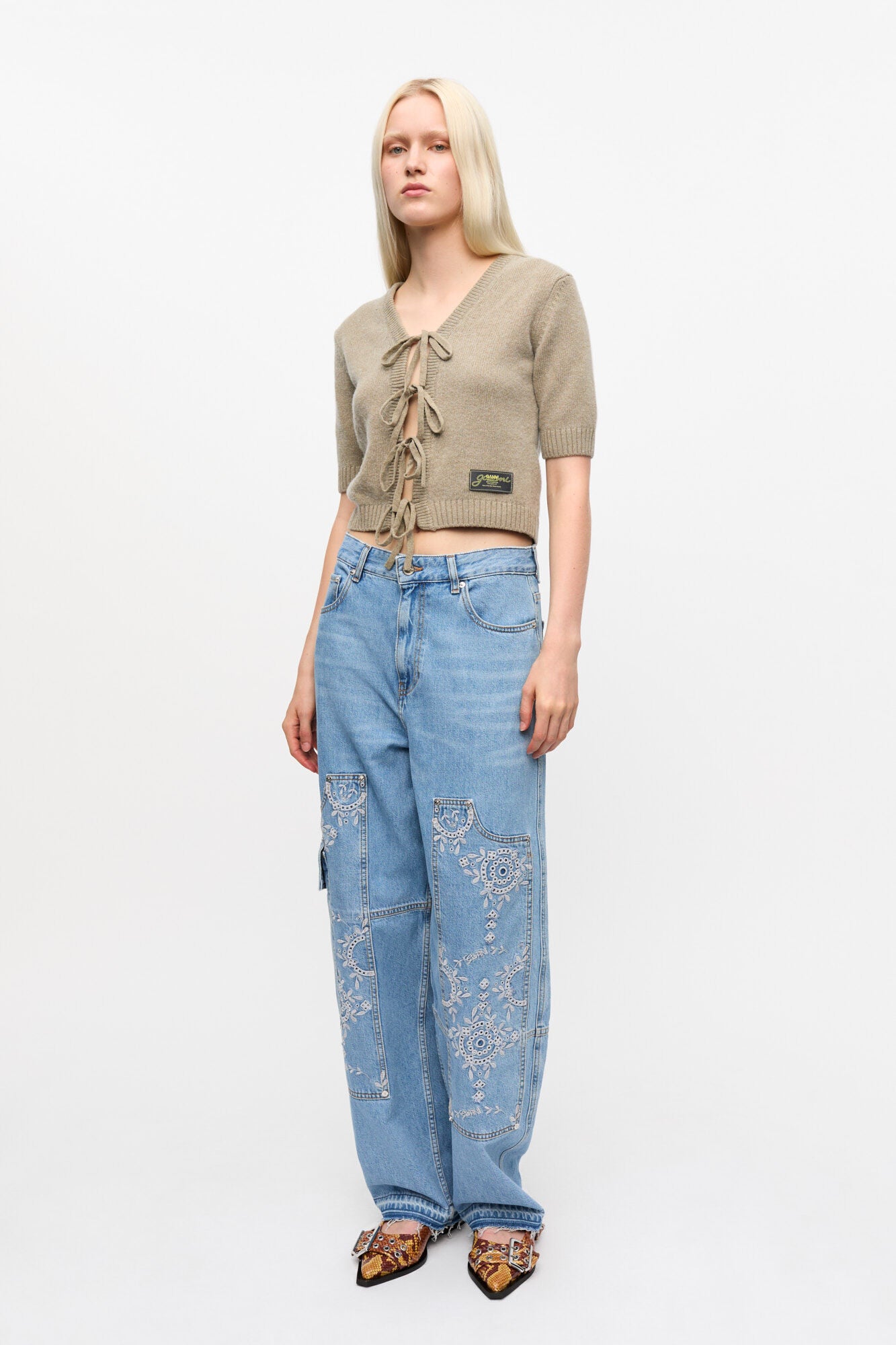 Ganni Broderie jeans