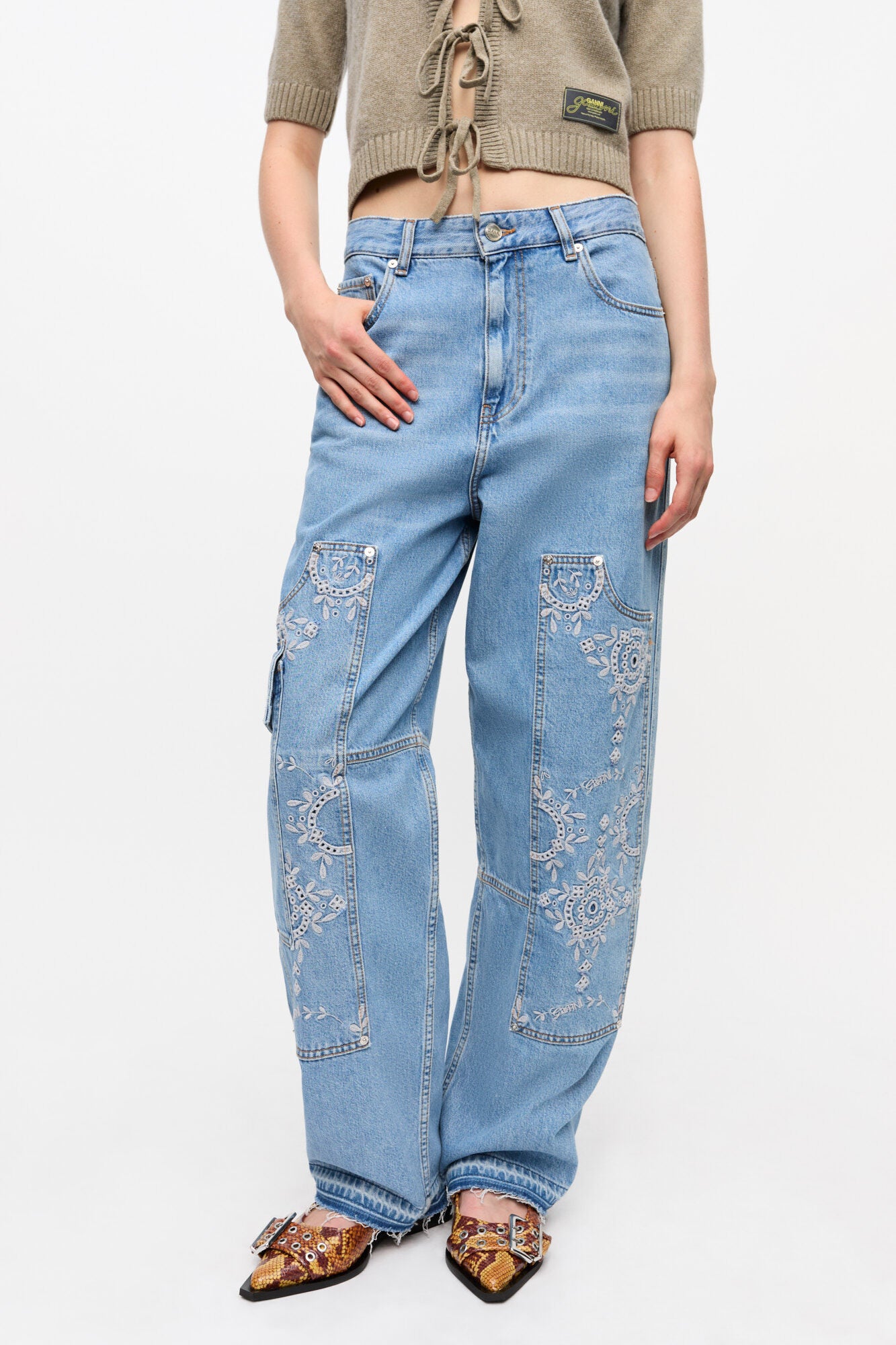 Ganni Broderie jeans