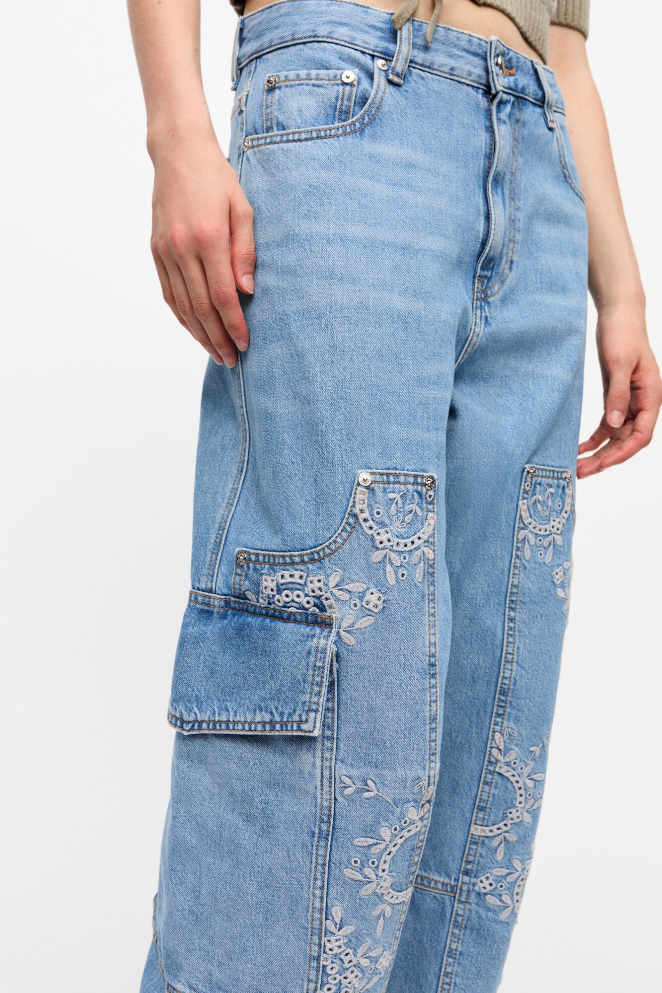 Ganni Broderie jeans