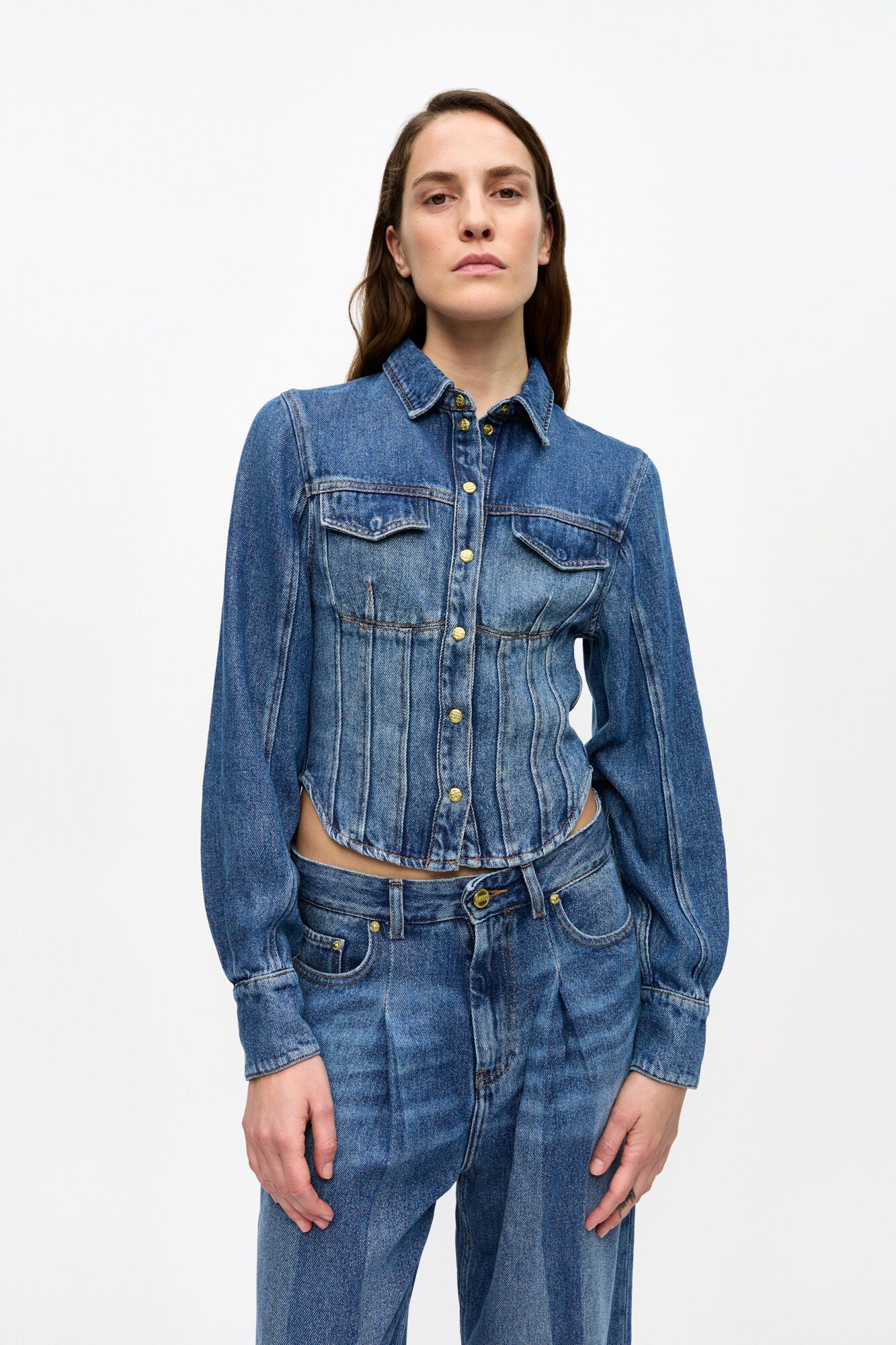 Ganni Denim Corsage