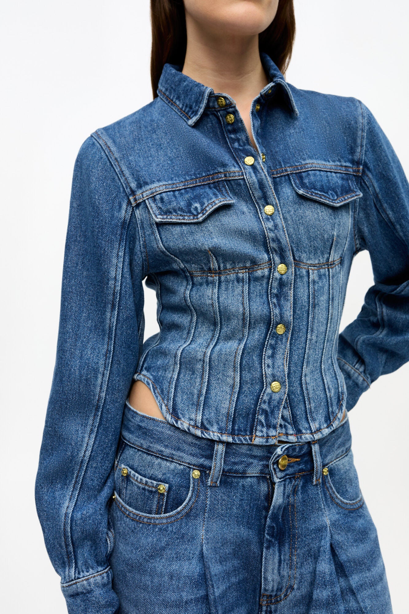 Ganni Denim Corsage