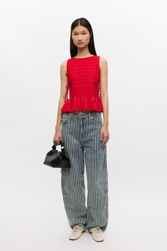 Ganni Stripe Carpenter jeans