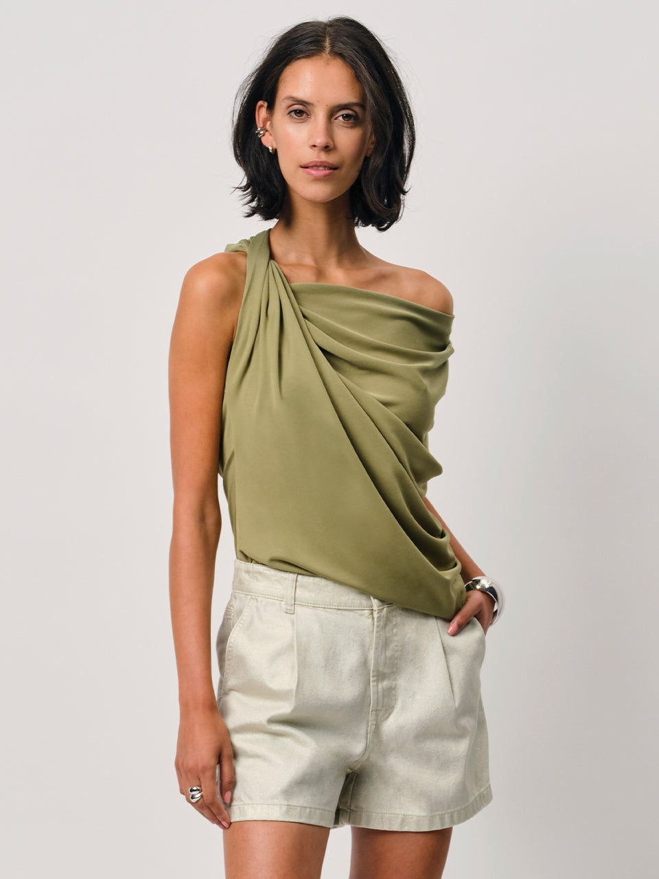 Dante6 Veralyn metallic jeans shorts