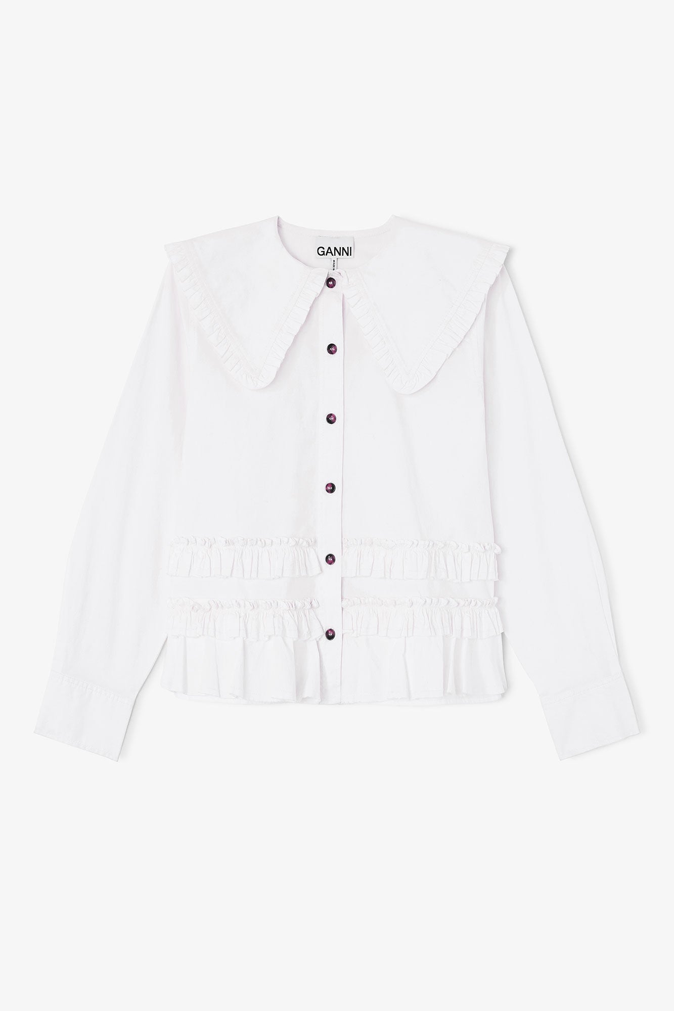 Ganni Stretch ruffle blouse