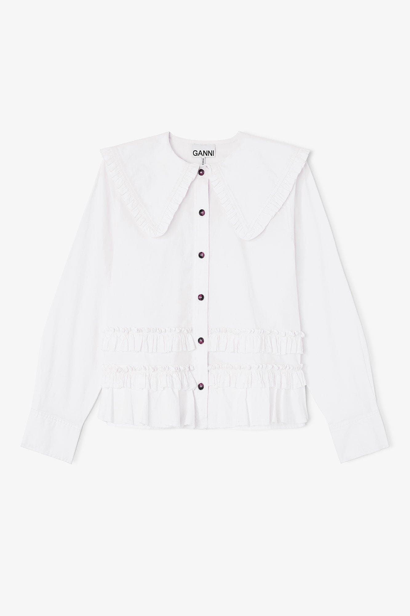 Ganni Stretch ruffle blouse