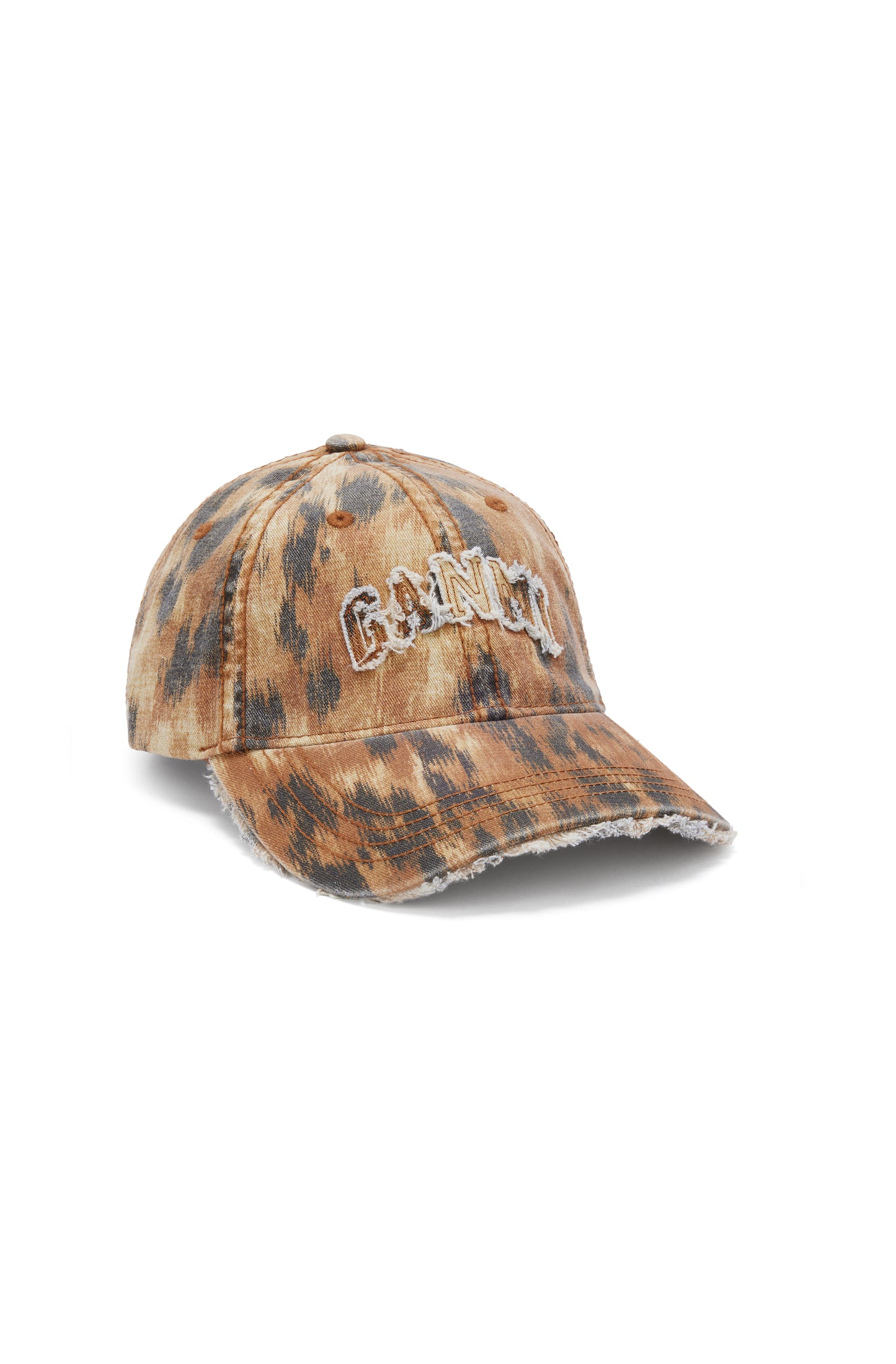 Ganni Washed Cotton Print Canvas cap