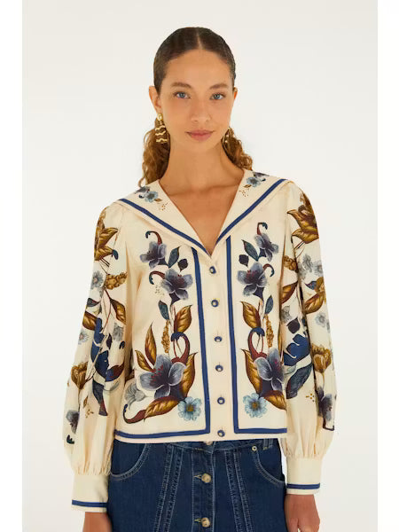 Farm Rio Golden Nature blouse