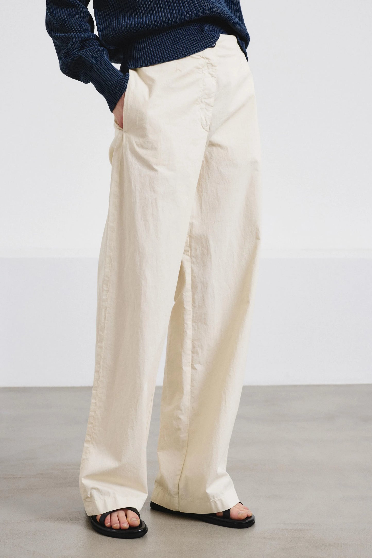 Pomandere pantalon met rechte pijp