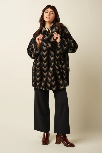 King Louie Shiya Kimono Deco Fur jas