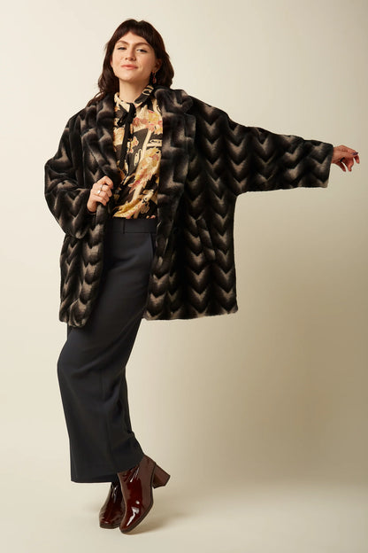 King Louie Shiya Kimono Deco Fur jas
