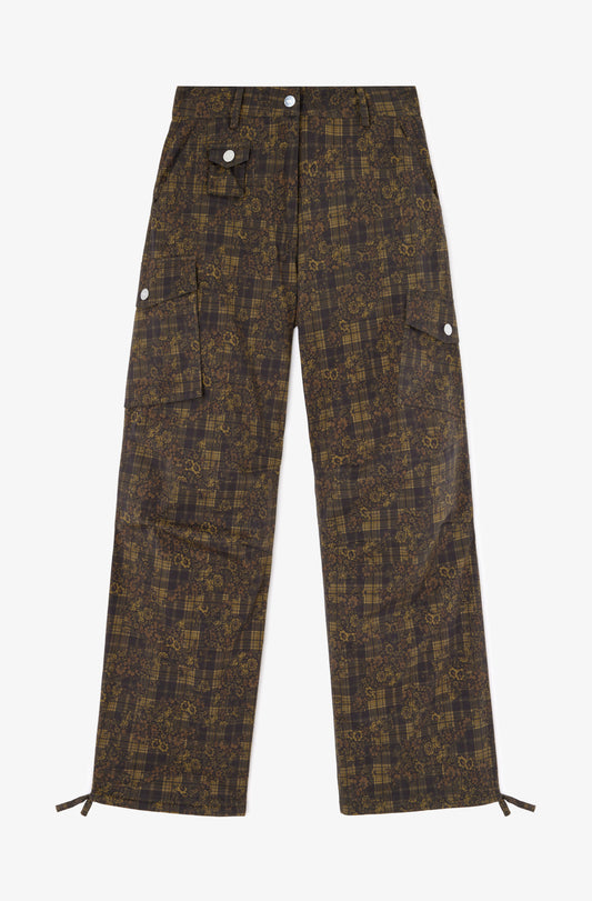 Ganni Stretch Cotton Pocket Printed cargobroek