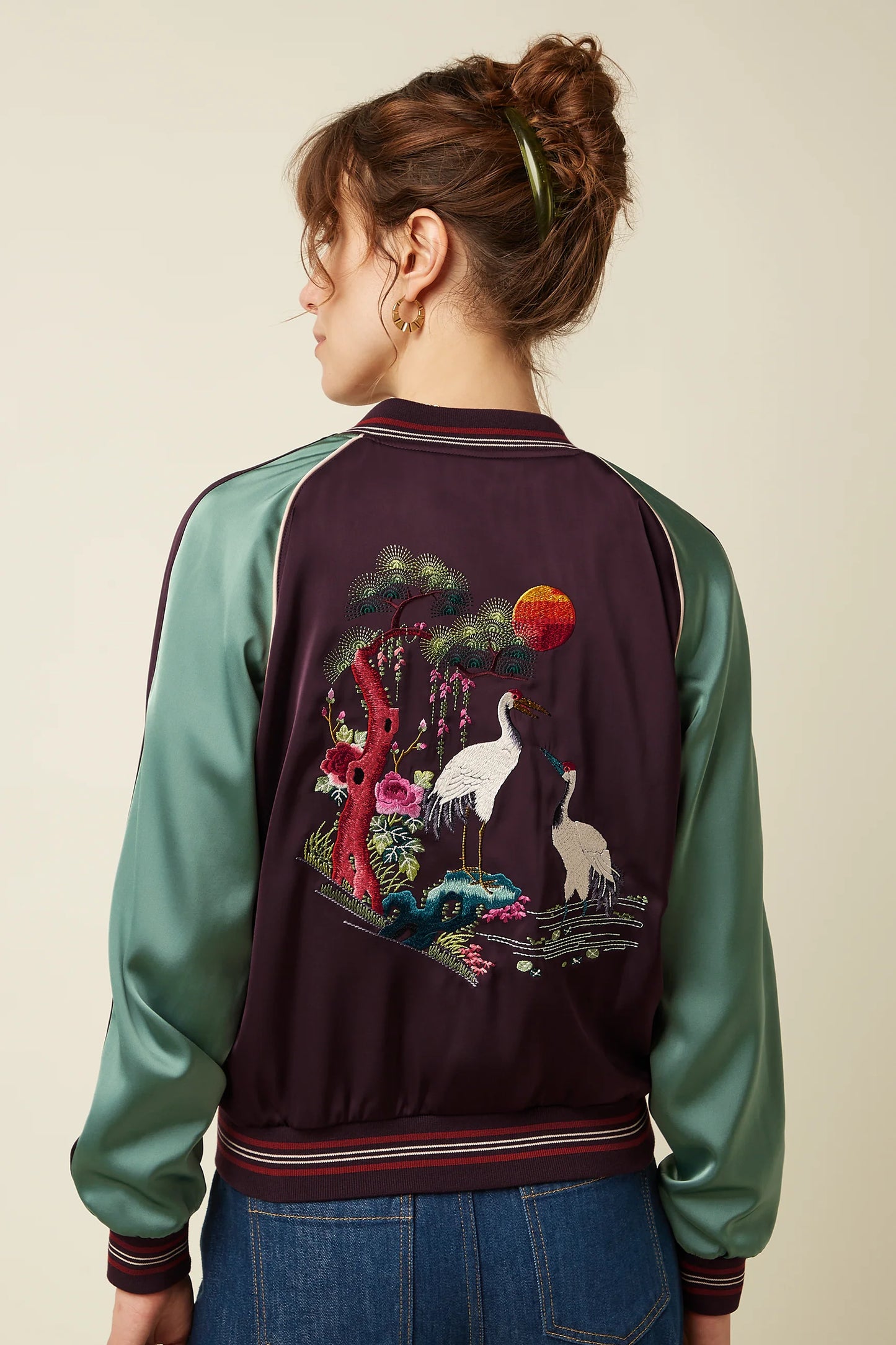 King Louie Bomber Jacket Dusk Satin