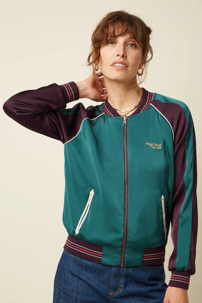 King Louie Bomber Jacket Dusk Satin