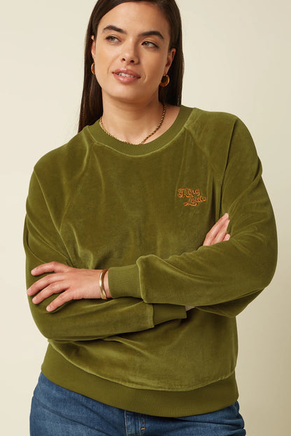 King Louie Febe Baton Velvet sweater