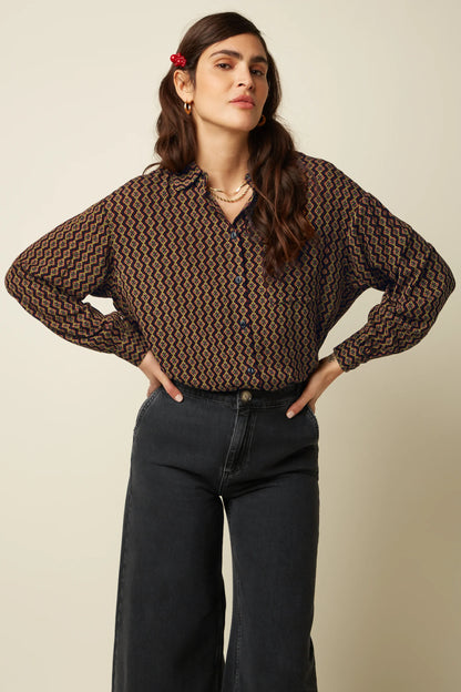 King Louie Gaby Blouse Turi Woven