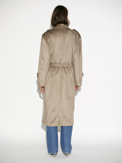Dante6 Solen Faux Suede Trenchcoat