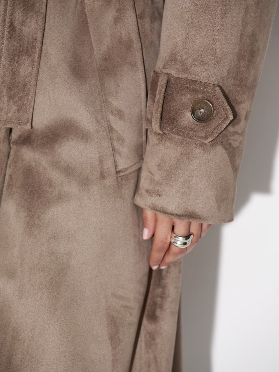 Dante6 Solen Faux Suede Trenchcoat