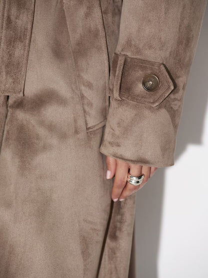 Dante6 Solen Faux Suede Trenchcoat