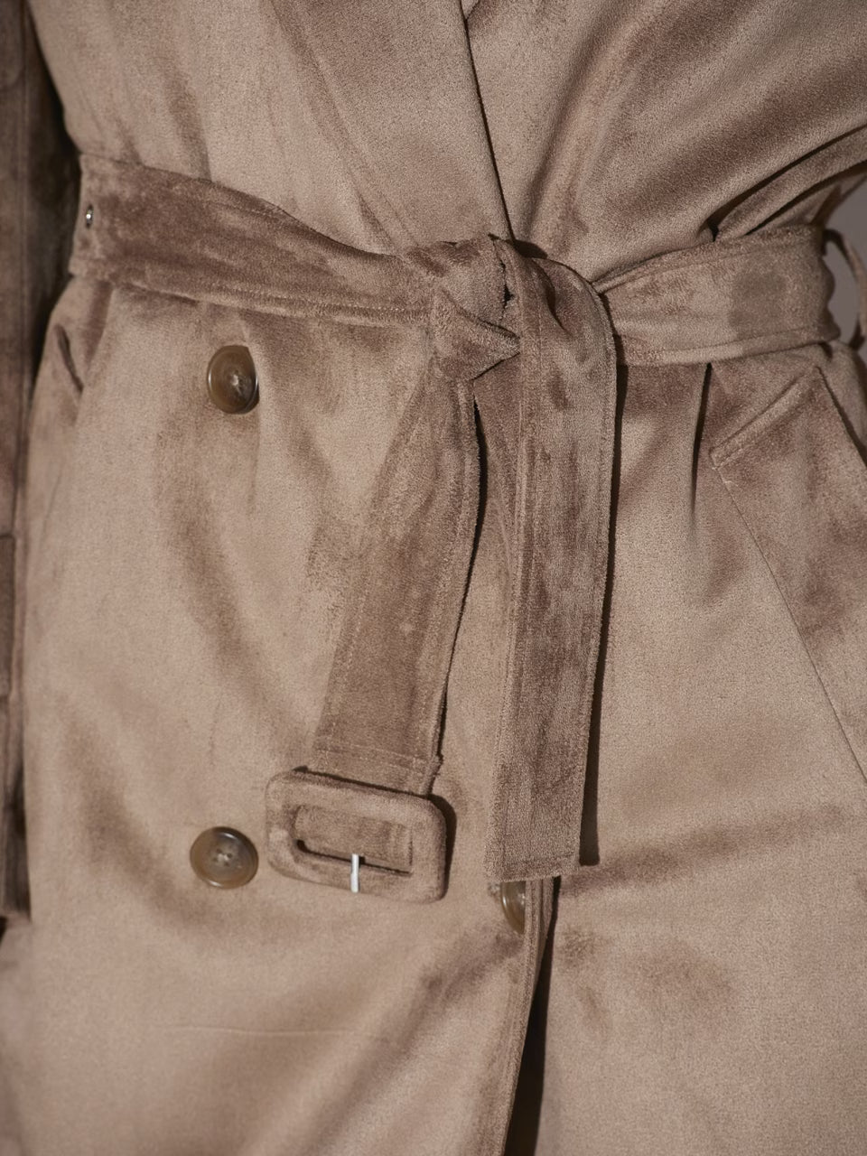 Dante6 Solen Faux Suede Trenchcoat