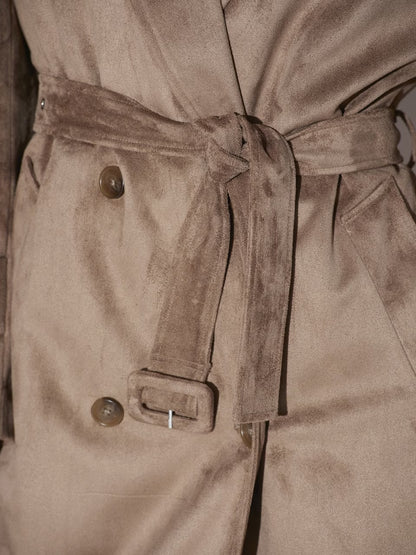 Dante6 Solen Faux Suede Trenchcoat