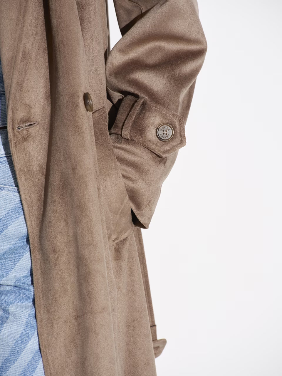 Dante6 Solen Faux Suede Trenchcoat