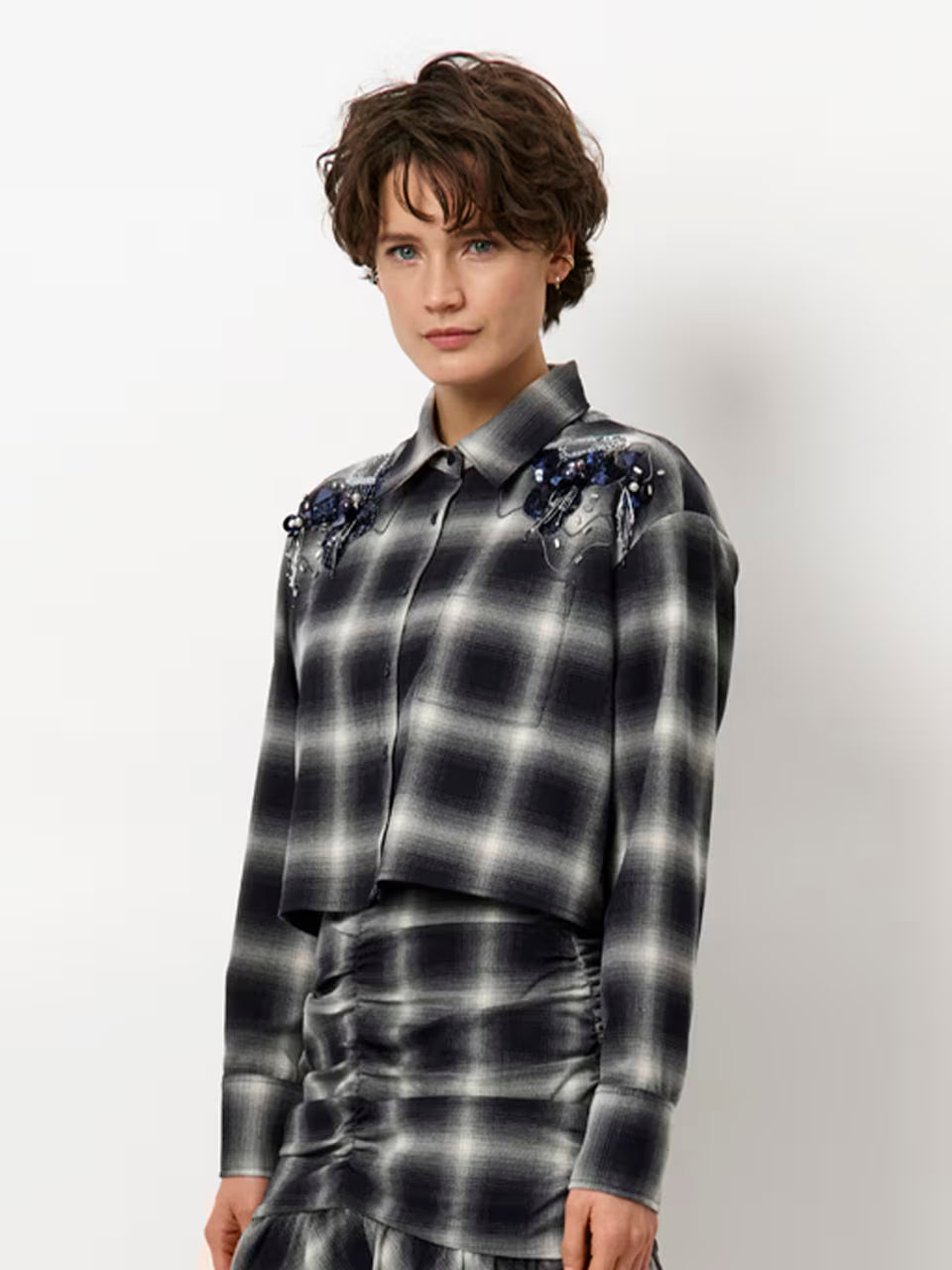 Dante6 Eason check blouse