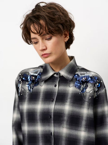 Dante6 Eason check blouse