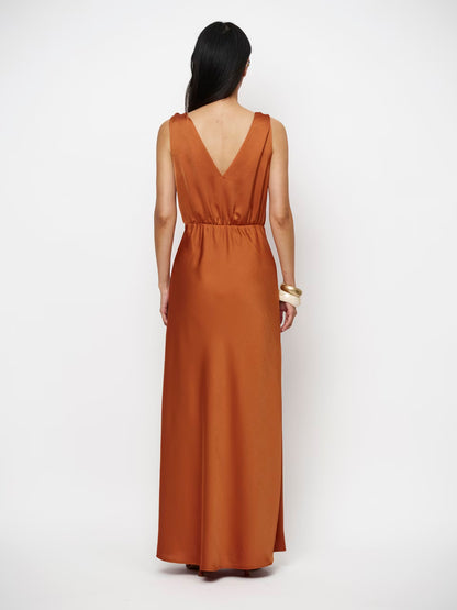 Dante6 Marcia satin maxi jurk