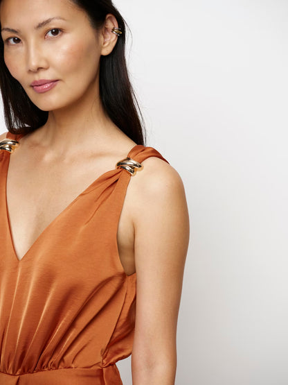 Dante6 Marcia satin maxi jurk
