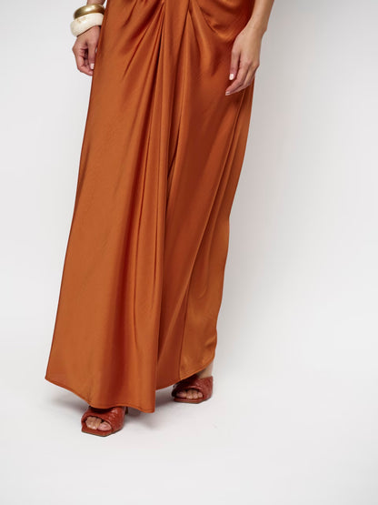 Dante6 Marcia satin maxi jurk