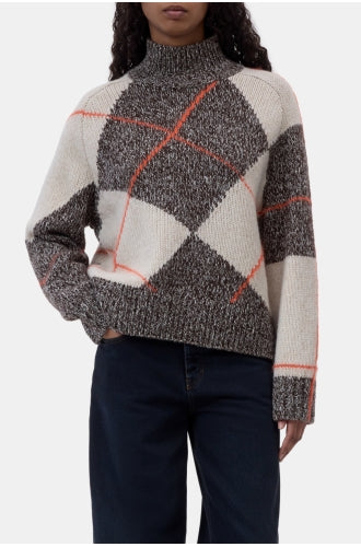 Closed Argyle trui