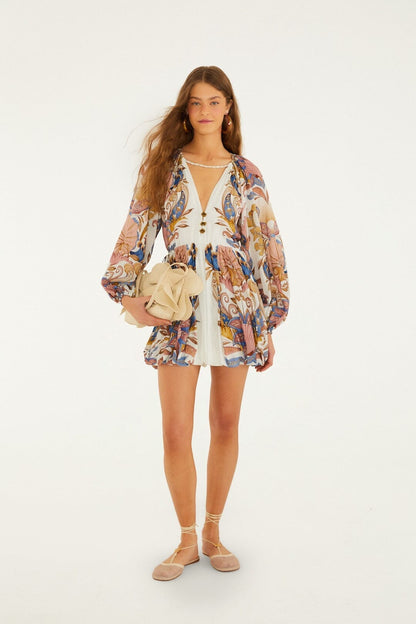 Farm Rio Sea Garden Mini Bubble jurk