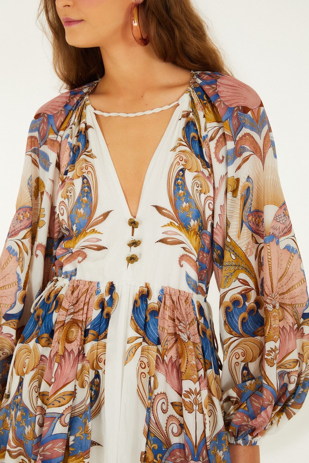 Farm Rio Sea Garden Mini Bubble jurk