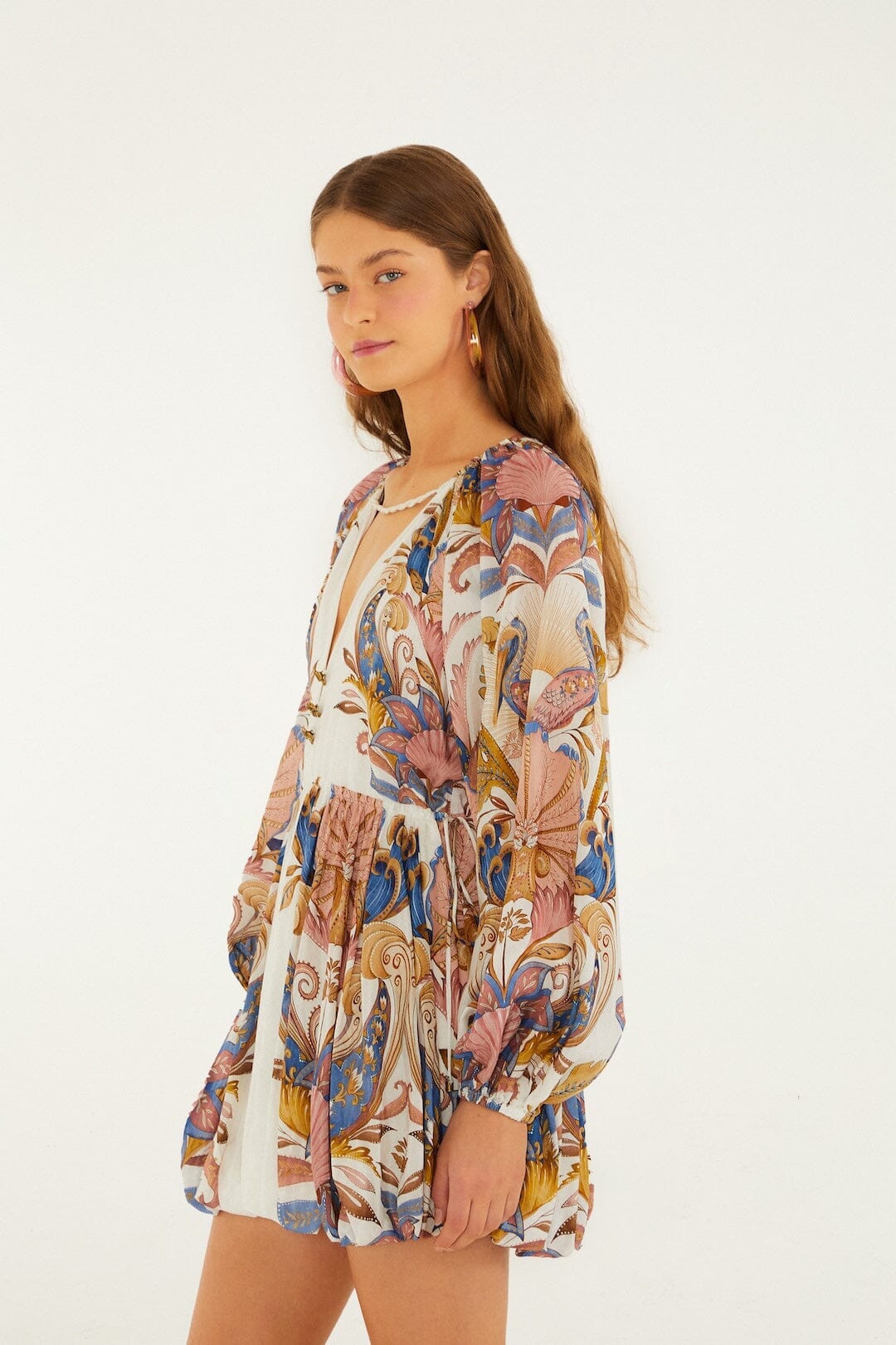 Farm Rio Sea Garden Mini Bubble jurk