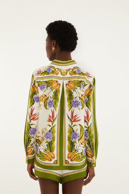 Farm Rio Tropical Scarf Sand shirt