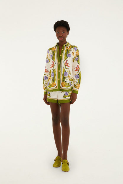 Farm Rio Tropical Scarf Sand shirt