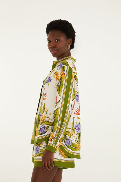 Farm Rio Tropical Scarf Sand shirt