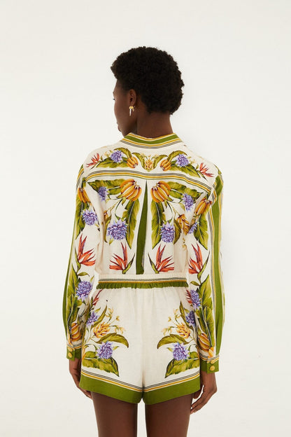 Farm Rio Tropical Scarf Sand shorts