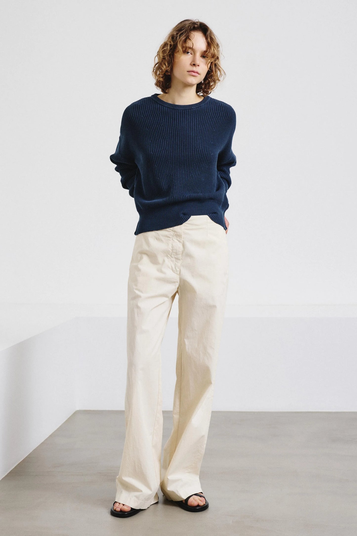 Pomandere pantalon met rechte pijp