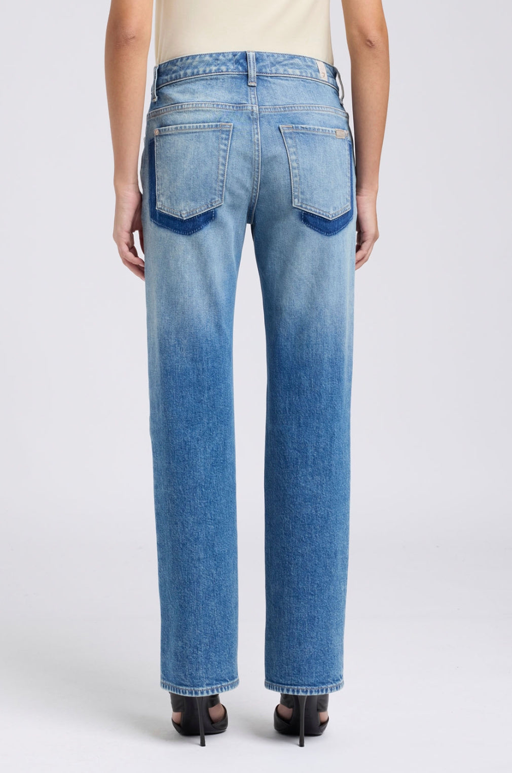 7 For All Mankind Calie straight blue haze jeans