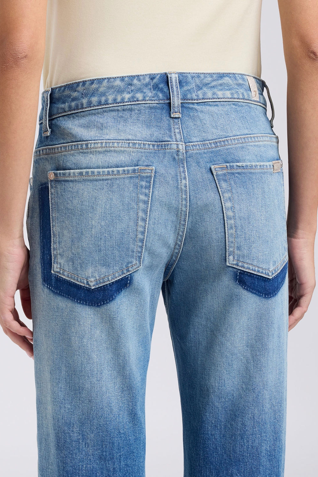 7 For All Mankind Calie straight blue haze jeans