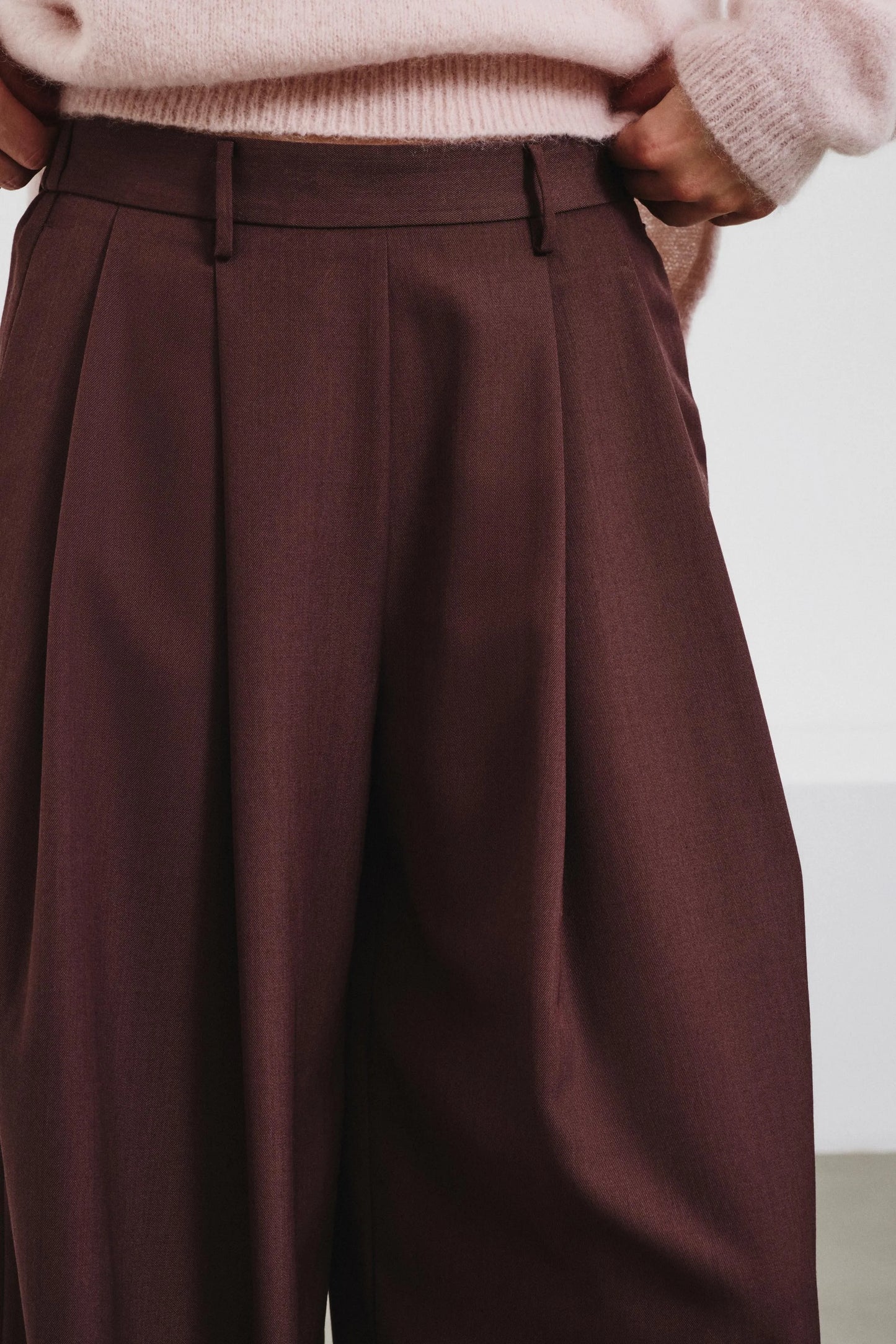 Pomandere bandplooi broek