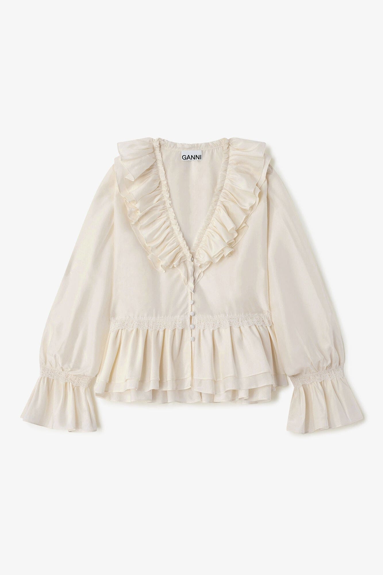 Ganni Habotai blouse