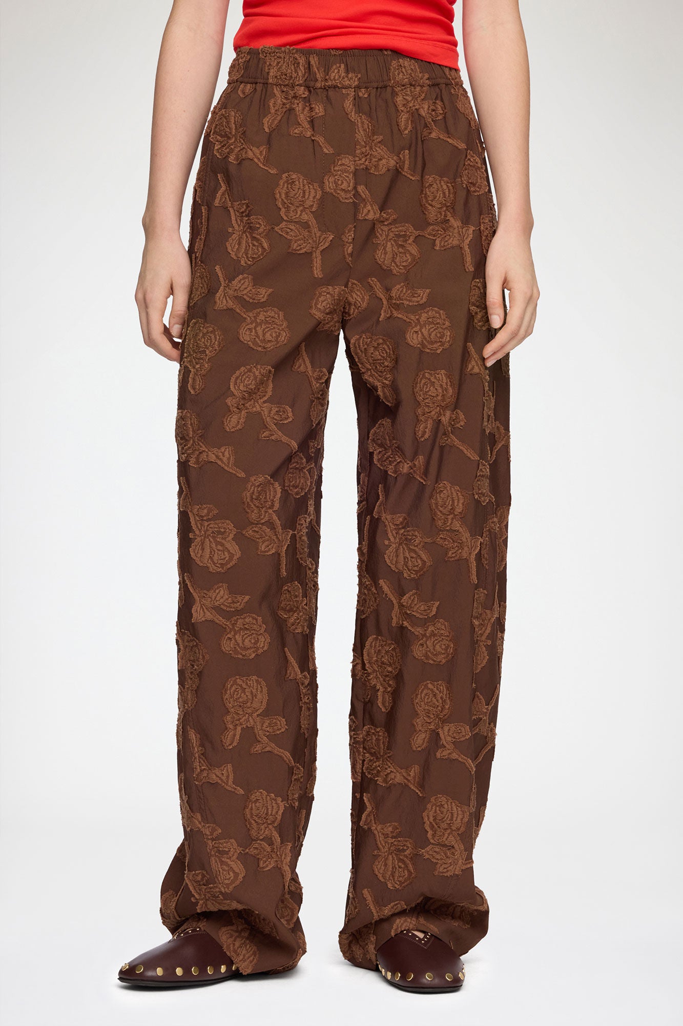 Ganni Fil Coupe broek