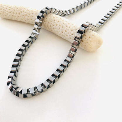 Bandhu Box chain ketting zilver