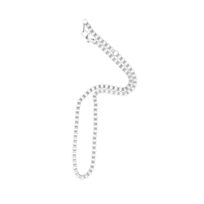 Bandhu Box chain ketting zilver